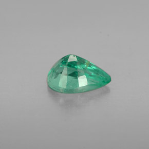Smeraldo Verde naturale da 0.58 ct, Forma a pera, VS-SI