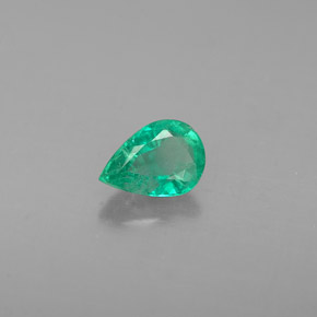 Smeraldo naturale verde da 0,41 ct, taglio a pera, VS-SI