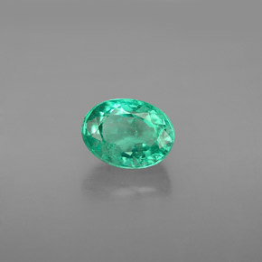 Smeraldo naturale verde da 1,20 ct, taglio ovale, SI-I1
