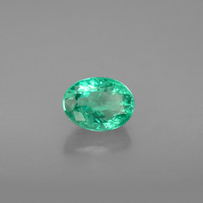 Smeraldo naturale verde da 1,20 ct, taglio ovale, SI-I1