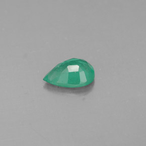 Smeraldo naturale verde da 0,49 ct, taglio a pera, SI-I1
