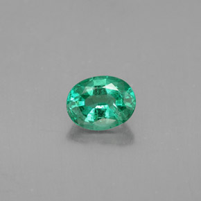 Smeraldo naturale verde da 0,51 ct, taglio ovale, VS-SI