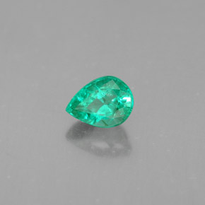 Smeraldo naturale verde da 0,40 ct, taglio a pera, VS-SI