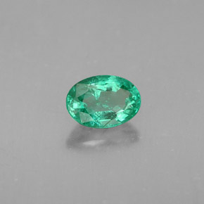 Smeraldo naturale verde da 0,49 ct, taglio ovale, SI