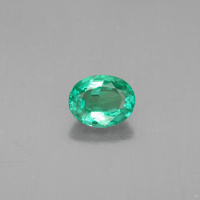 Smeraldo naturale verde da 0,64 ct, taglio ovale, VS-SI