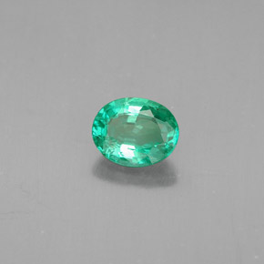 Smeraldo naturale verde da 0,64 ct, taglio ovale, VS-SI