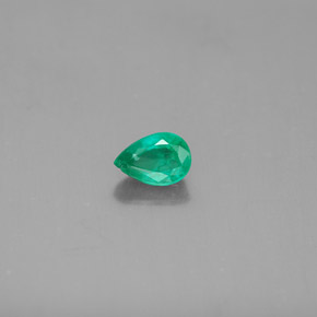 Smeraldo naturale verde da 0,43 ct, taglio a pera, SI