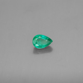 Smeraldo naturale verde da 0,43 ct, taglio a pera, SI