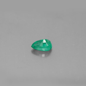 Smeraldo naturale verde da 0,43 ct, taglio a pera, SI