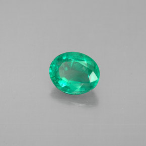 Smeraldo naturale verde da 0,56 ct, taglio ovale, VS-SI