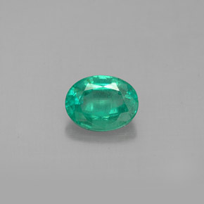 Smeraldo naturale verde da 0,60 ct, taglio ovale, VS-SI