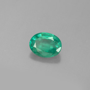 Smeraldo naturale verde da 0,60 ct, taglio ovale, VS-SI