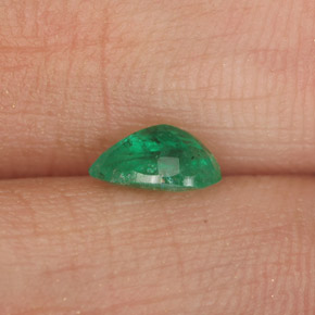 Smeraldo naturale verde da 0,41 ct, taglio a pera, SI