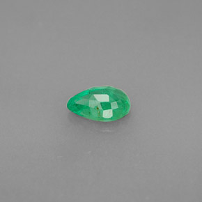 Smeraldo naturale verde da 0,39 ct, taglio a pera, VS-SI