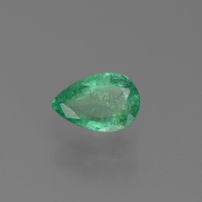Smeraldo naturale verde da 0,43 ct, taglio a pera, VS-SI