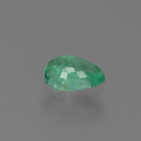 Smeraldo naturale verde da 0,43 ct, taglio a pera, VS-SI