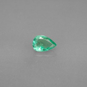 Smeraldo naturale verde da 0,35 ct, taglio a pera, VS-SI