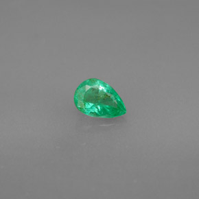 Smeraldo naturale verde da 0,35 ct, taglio a pera, VS-SI