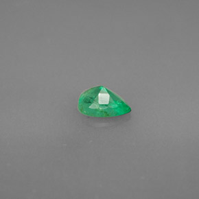 Smeraldo naturale verde da 0,35 ct, taglio a pera, VS-SI