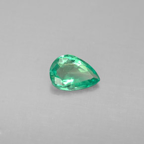 Smeraldo naturale verde da 0,28 ct, taglio a pera, VS-SI