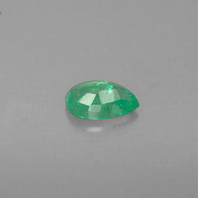 Smeraldo naturale verde da 0,33 ct, taglio a pera, VS-SI
