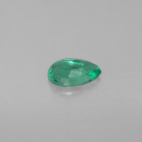 Smeraldo naturale verde da 0,32 ct, taglio a pera, VS-SI