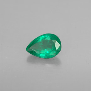 Smeraldo Verde naturale da 0.37 ct, Forma a pera, VS-SI
