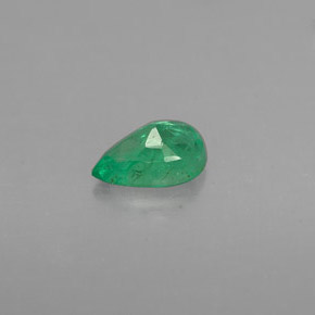 Smeraldo naturale verde da 0,35 ct, taglio a pera, VS-SI