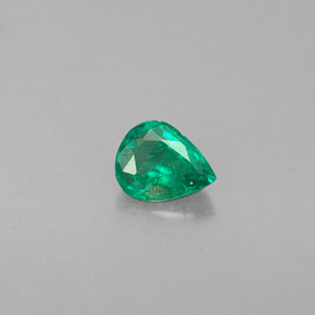 Smeraldo naturale verde da 0,27 ct, taglio a pera, VS-SI