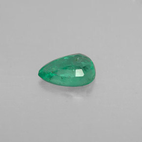 Smeraldo naturale verde da 0,37 ct, taglio a pera, VS-SI