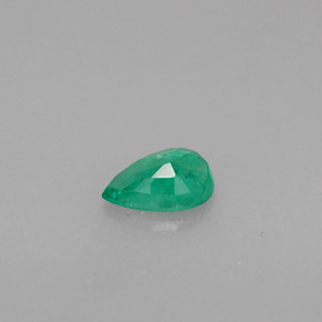 Smeraldo naturale verde da 0,33 ct, taglio a pera, VS-SI