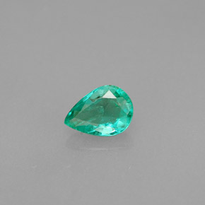 Smeraldo naturale verde da 0,34 ct, taglio a pera, VS-SI