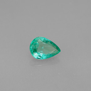 Smeraldo naturale verde da 0,34 ct, taglio a pera, VS-SI