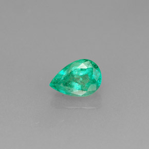 Smeraldo naturale verde da 0,46 ct, taglio a pera, VS-SI