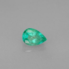 Smeraldo naturale verde da 0,46 ct, taglio a pera, VS-SI