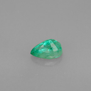 Smeraldo naturale verde da 0,46 ct, taglio a pera, VS-SI