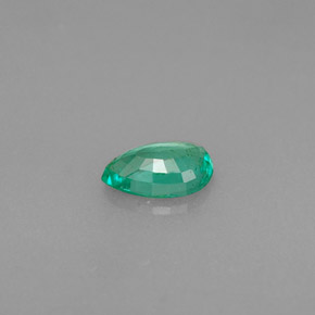 Smeraldo naturale verde da 0,32 ct, taglio a pera, VS-SI