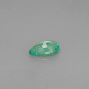 Smeraldo naturale verde da 0,29 ct, taglio a pera, VS-SI