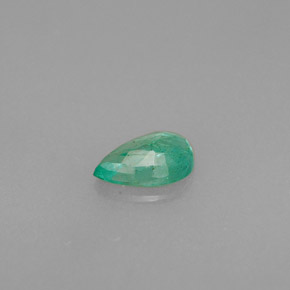 Smeraldo naturale verde da 0,33 ct, taglio a pera, VS-SI