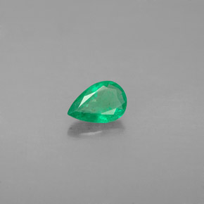Smeraldo naturale verde da 0,33 ct, taglio a pera, VS-SI