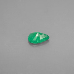 Smeraldo naturale verde da 0,33 ct, taglio a pera, VS-SI