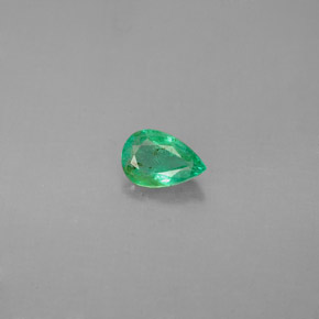 Smeraldo naturale verde da 0,31 ct, taglio a pera, SI