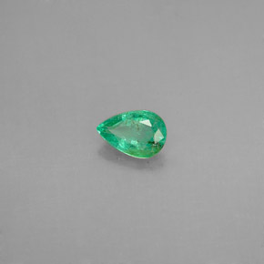Smeraldo naturale verde da 0,31 ct, taglio a pera, SI