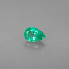 Smeraldo naturale verde da 0,43 ct, taglio a pera, VS-SI