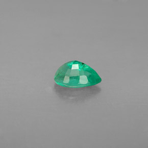 Smeraldo naturale verde da 0,43 ct, taglio a pera, VS-SI