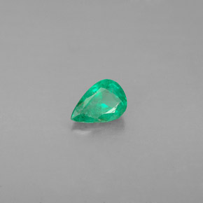 Smeraldo naturale verde da 0,37 ct, taglio a pera, VS-SI