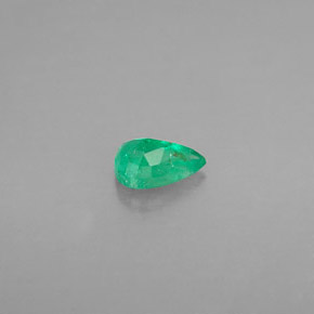 Smeraldo naturale verde da 0,37 ct, taglio a pera, VS-SI