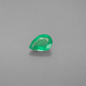 Smeraldo naturale verde da 0,35 ct, taglio a pera, SI