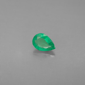 Smeraldo naturale verde da 0,35 ct, taglio a pera, SI