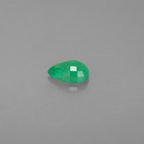 Smeraldo naturale verde da 0,35 ct, taglio a pera, SI